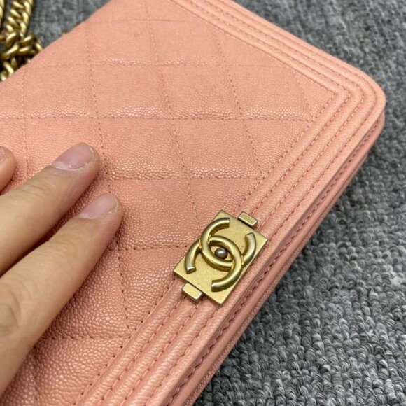 100% Authentic CHANEL Boy Leather Shoulder Bag - Picture 12 of 15